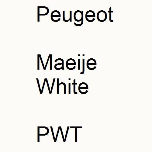 Peugeot, Maeije White, PWT.